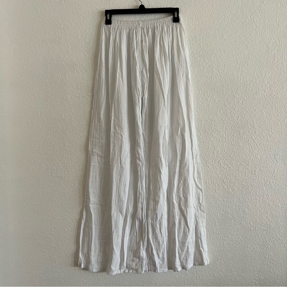 Savannah Morrow Flow 100% Cotton White Wide-Leg Gauze Flowy Pant XS/S NWOT - Picture 4 of 5